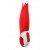 Красный вибратор Satisfyer Power Flower с лепестками - 18,8 см.
